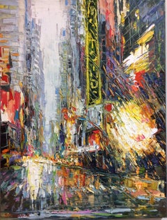 Music of the Rain, original 31x24 abstract impressionist landscape