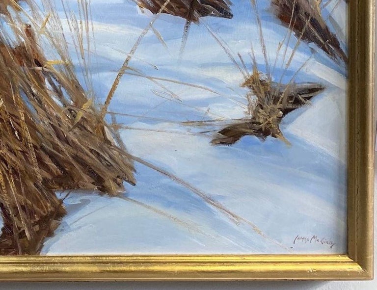 Grain in Snow, original 36x48 contemporary landscape For Sale 1