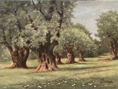 Les Oliviers de Auguste Renoir, original French impressionist landscape