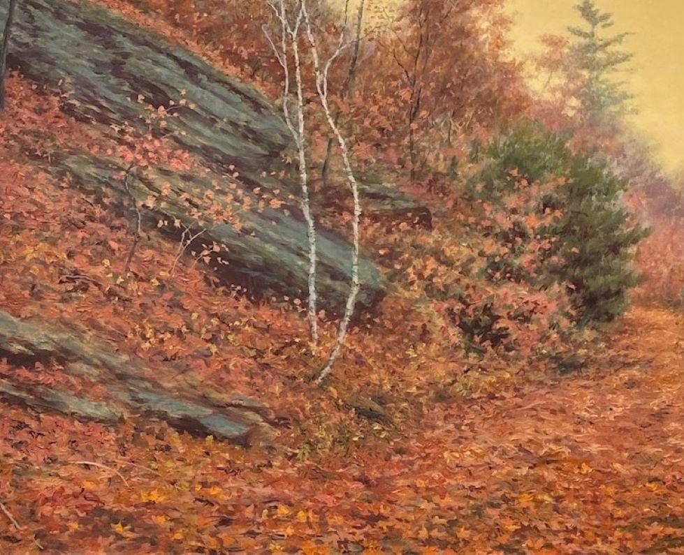 In the Still of Autumn, Original 36x48, realistische Herbstlandschaft (Realismus), Painting, von Barry DeBaun