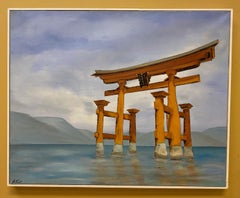 Itsukushima, original 24x30 Japanese popart landscape