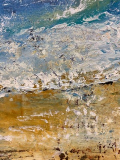 Wave Play, original 24x36 abstract expressionist marine landscape