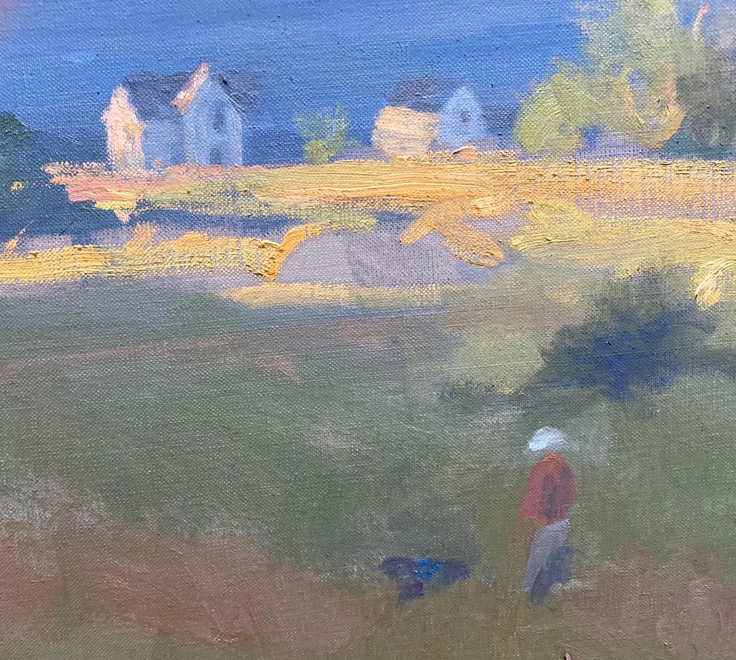 Along the Cabot Trail, original 40x60 impressionist landscape - Barbizon School Painting by John Phillip Osborne