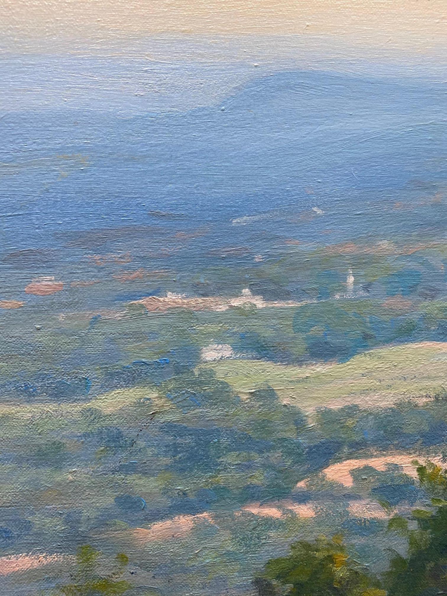 Take a deep breath and stretch your arms and legs, as the tension eases away, one early morning at Highpoint.  This original landscape captures a panoramic view of God's country meticulously executed by Hudson River artist Gerald Lopato.  A veteran