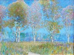 Light Through the Trees, original 30x40 expressionist landscape