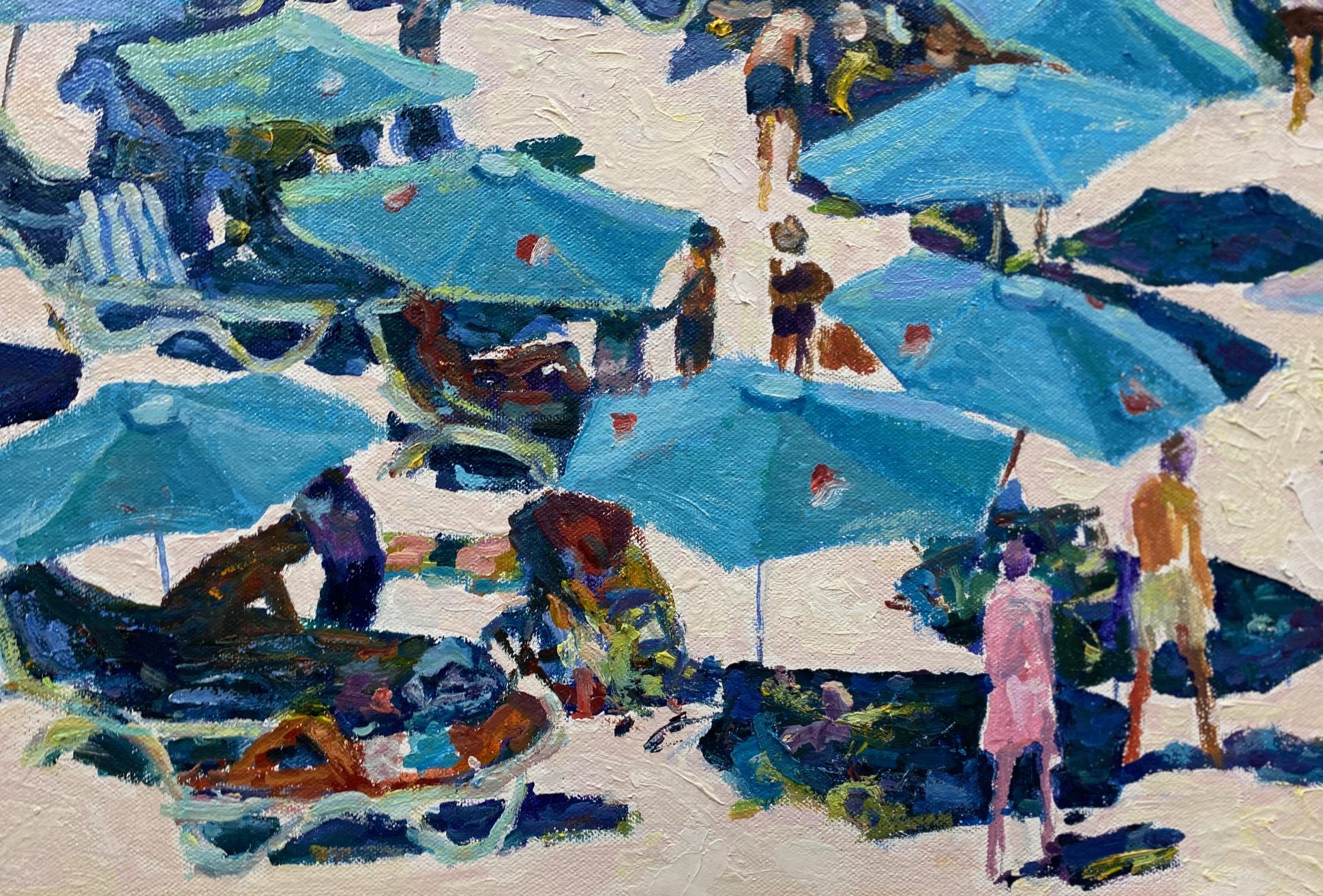  Ricordare i pomeriggi trascorsi alla famosa Horseshoe Beach di Bermuda, accanto alla Southhampton Princess, porta una gioia animata e, per questo, l'artista polacco-americano Eugene Maziarz ha creato una prospettiva espressionista in questo
