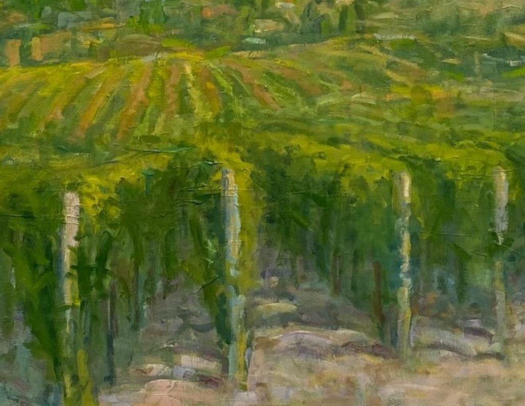 The Tuscan Hills, original 30x40 impressionist Italian landscape - Impressionist Painting by Barry DeCeglie