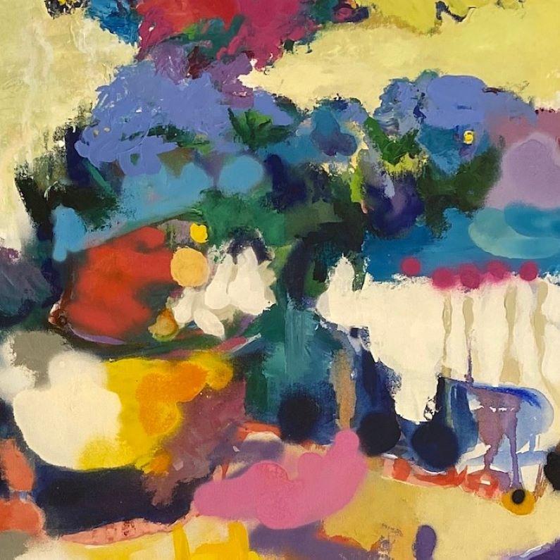 River Walk, original 36x36 abstract expressionist landscape 1