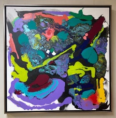 Awakening, original 36x36 abstract expressionist acrylic painting