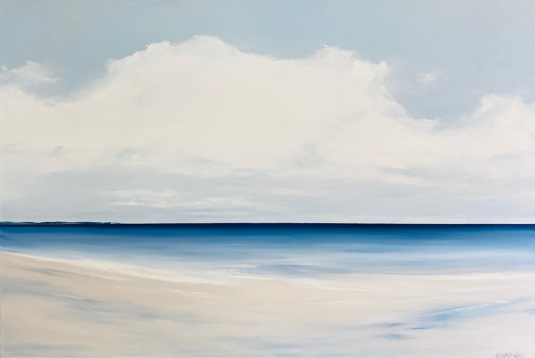 Seascape No. 148-AL original 48x72 contemporary marine landscape - Painting by Elizabeth Sabine