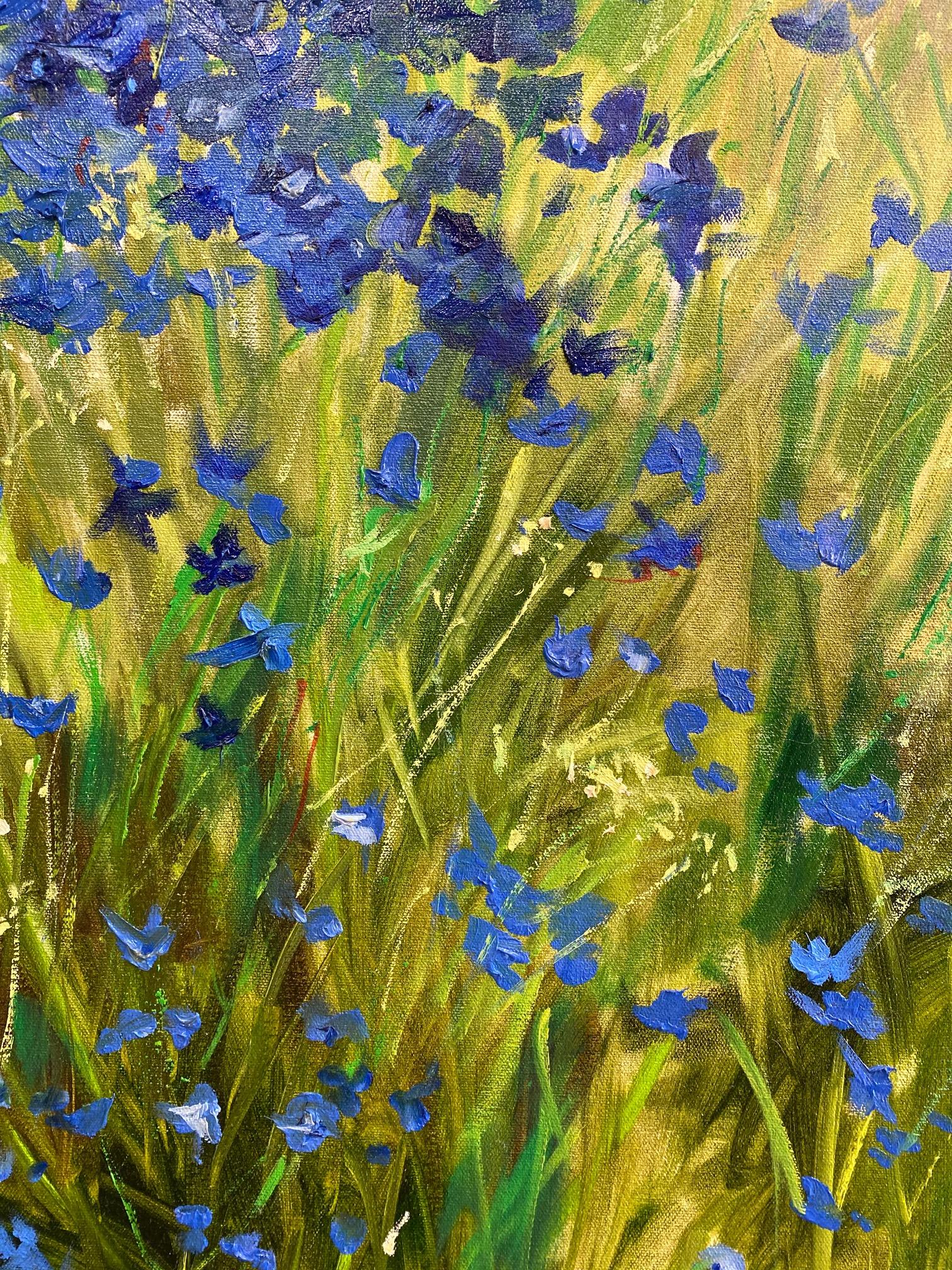 Blue Azure, original 36x30 impressionist landscape 1