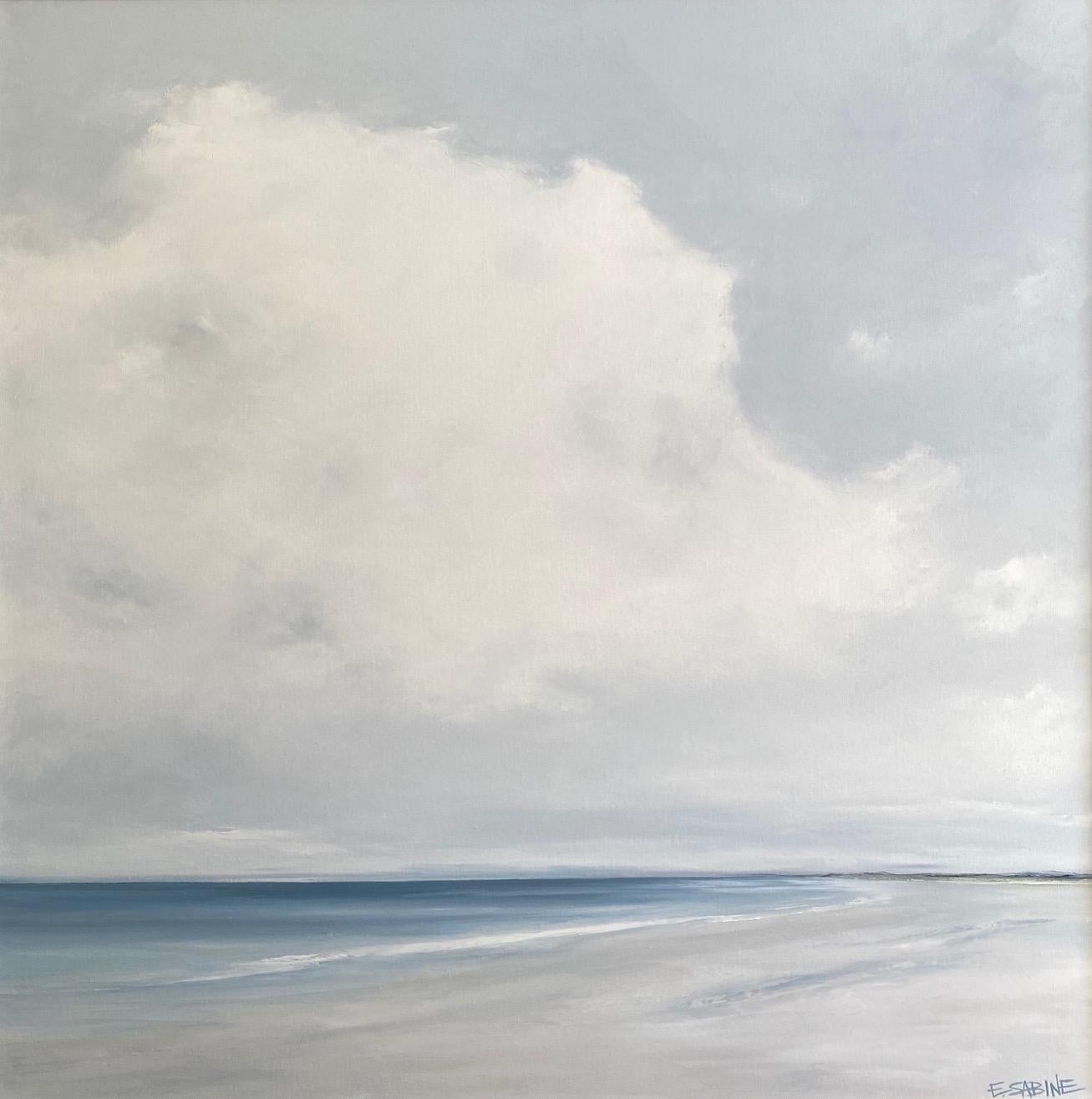 Seascape No. 174-AL, original 48 x 48 contemporary marine landscape - Painting by Elizabeth Sabine