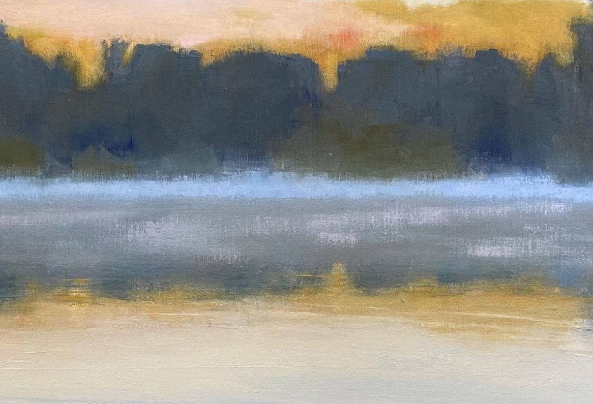 Legato, original 24x36 abstract expressionist transitional landscape - Abstract Expressionist Painting by Daryl Hastings