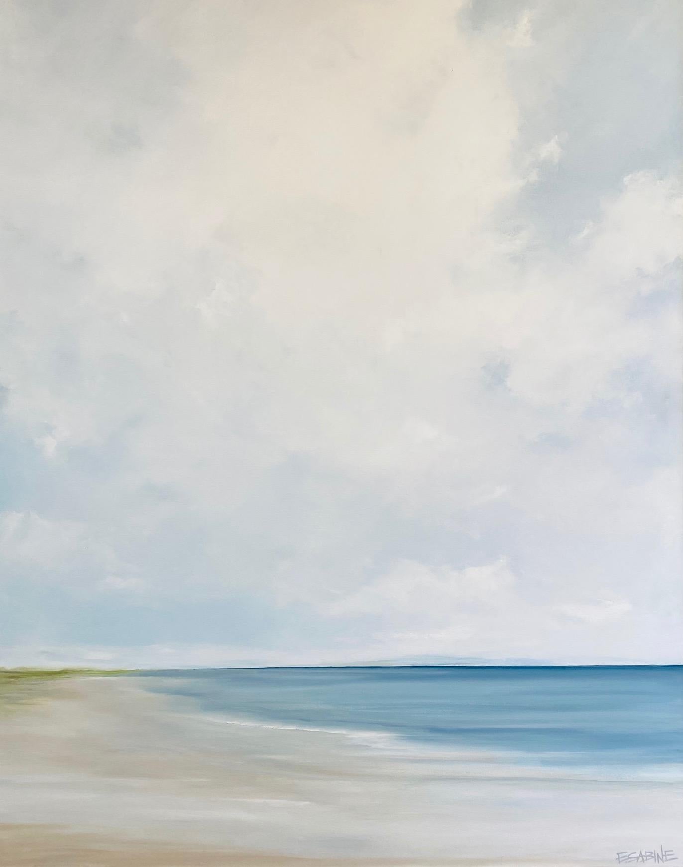 Seascape No. 223-AL, original 60x48 contemporary marine landscape on canvas - Painting by Elizabeth Sabine
