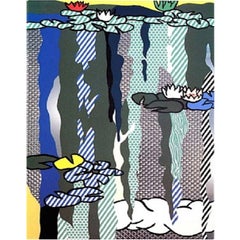 Roy Lichtenstein, Water Lilies with Cloud, 1992 Screenprint, Signed & Numbered 