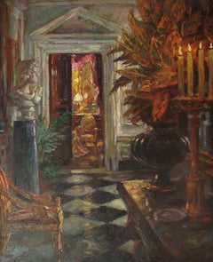 Cao Yong, The Sitting Room Original Oil on Canvas