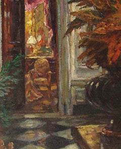 Cao Yong, The Sitting Room Original Oil on Canvas