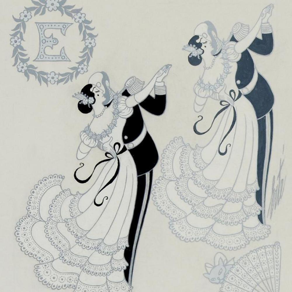 Erte Ermyntrude and Esmeralda - Art by Erté