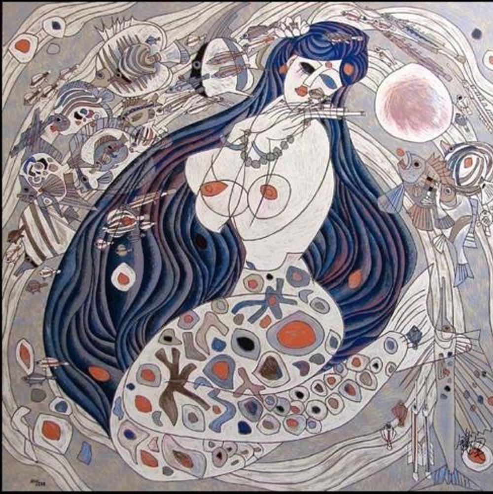 Jiang Tiefeng - White Mermaid, Serigraph Hand Signed and Numbered 1988
 
In 1907, he lived one year in Paris. He said about this time "I did not discover Beardsley until when I had already been in Paris for a year". Erté is perhaps most famous for