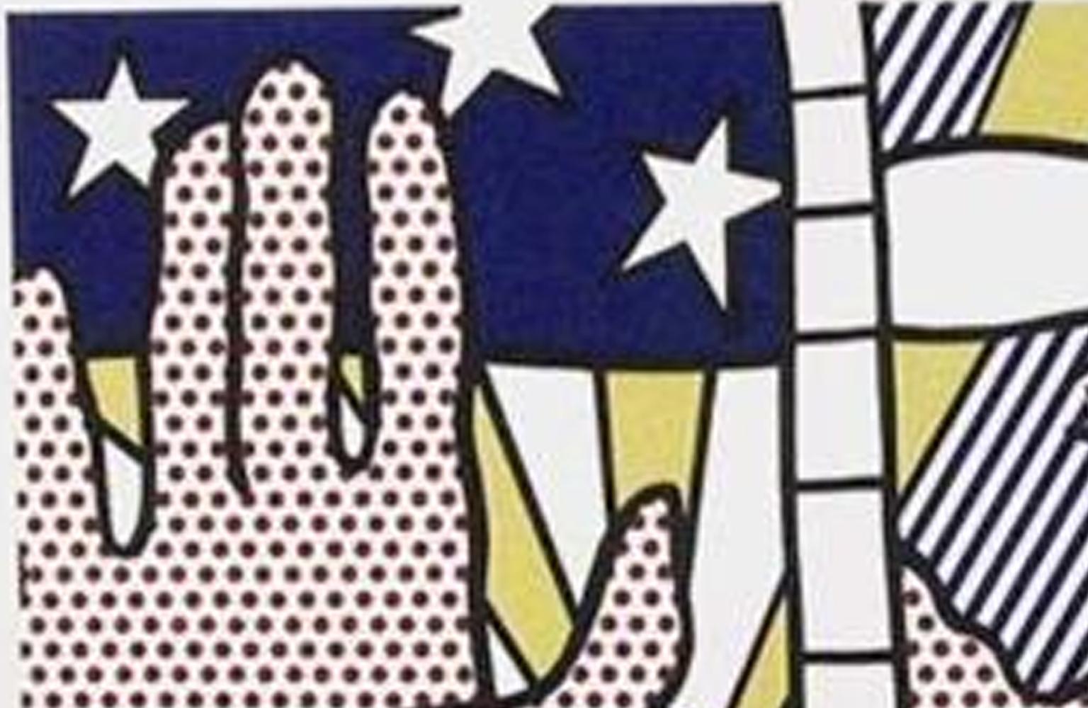 Roy Lichtenstein Serigraph Hand Signed Inaugural Print 1977 ed. of 100 framed For Sale 1