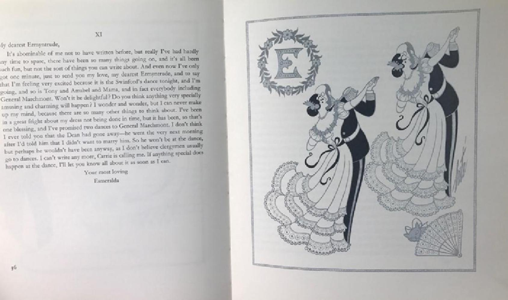 Erte Ermyntrude and Esmeralda - Art Deco Art by Erté