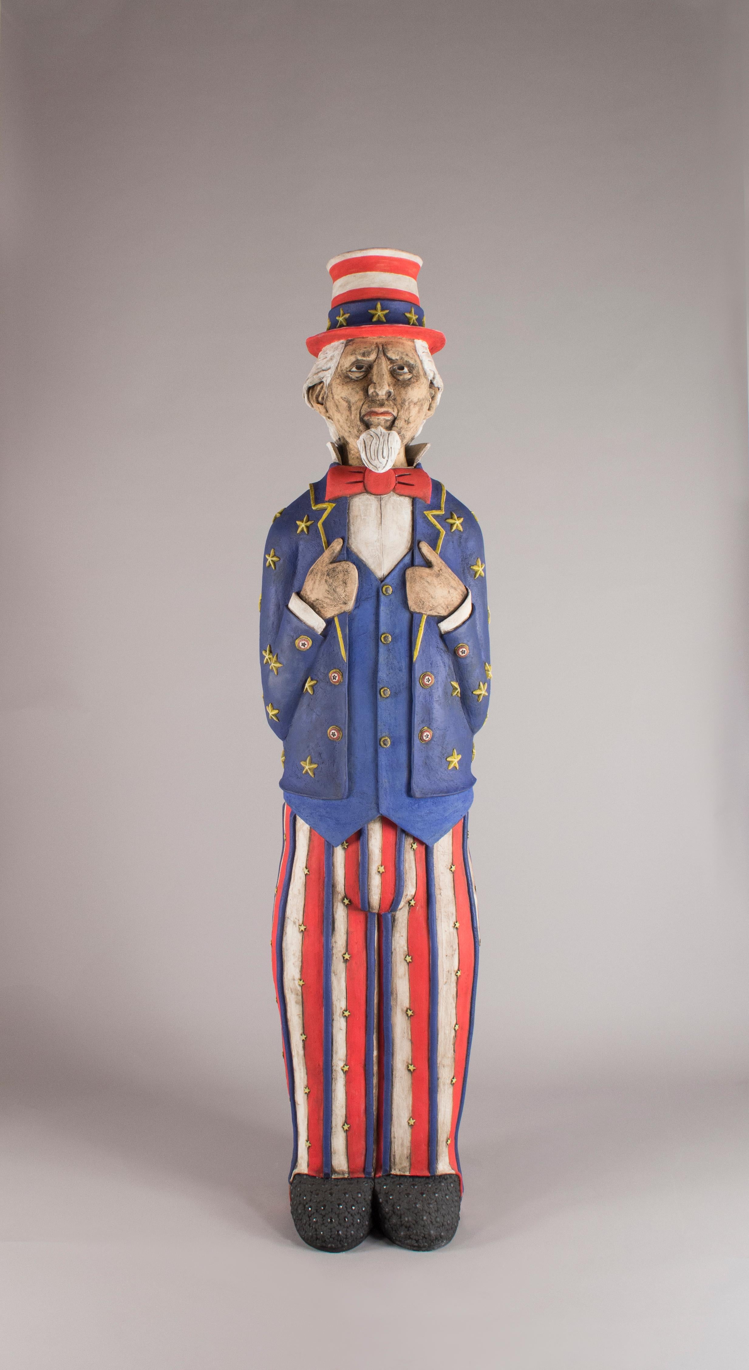 George Rodriguez Figurative Sculpture - Uncle Sam