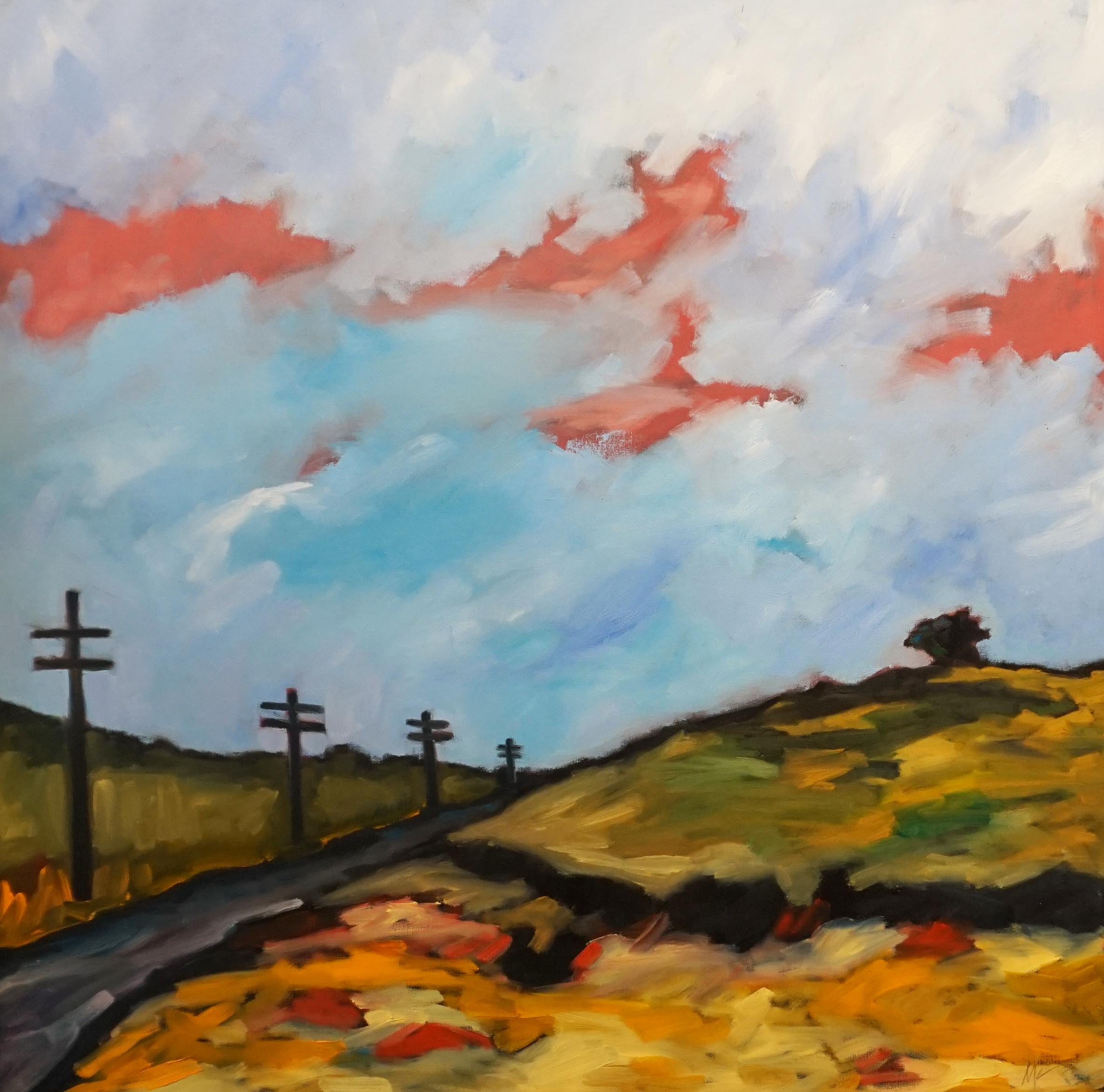 Michael McGuire Landscape Painting - Beach Road 2