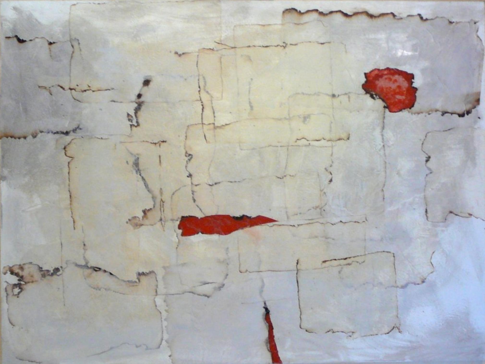 Clarté de Louis Shields, technique mixte abstraite sur toile, 2010