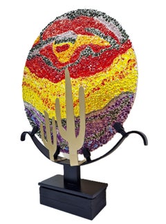 Colorful Glass Urn "Sunset"
