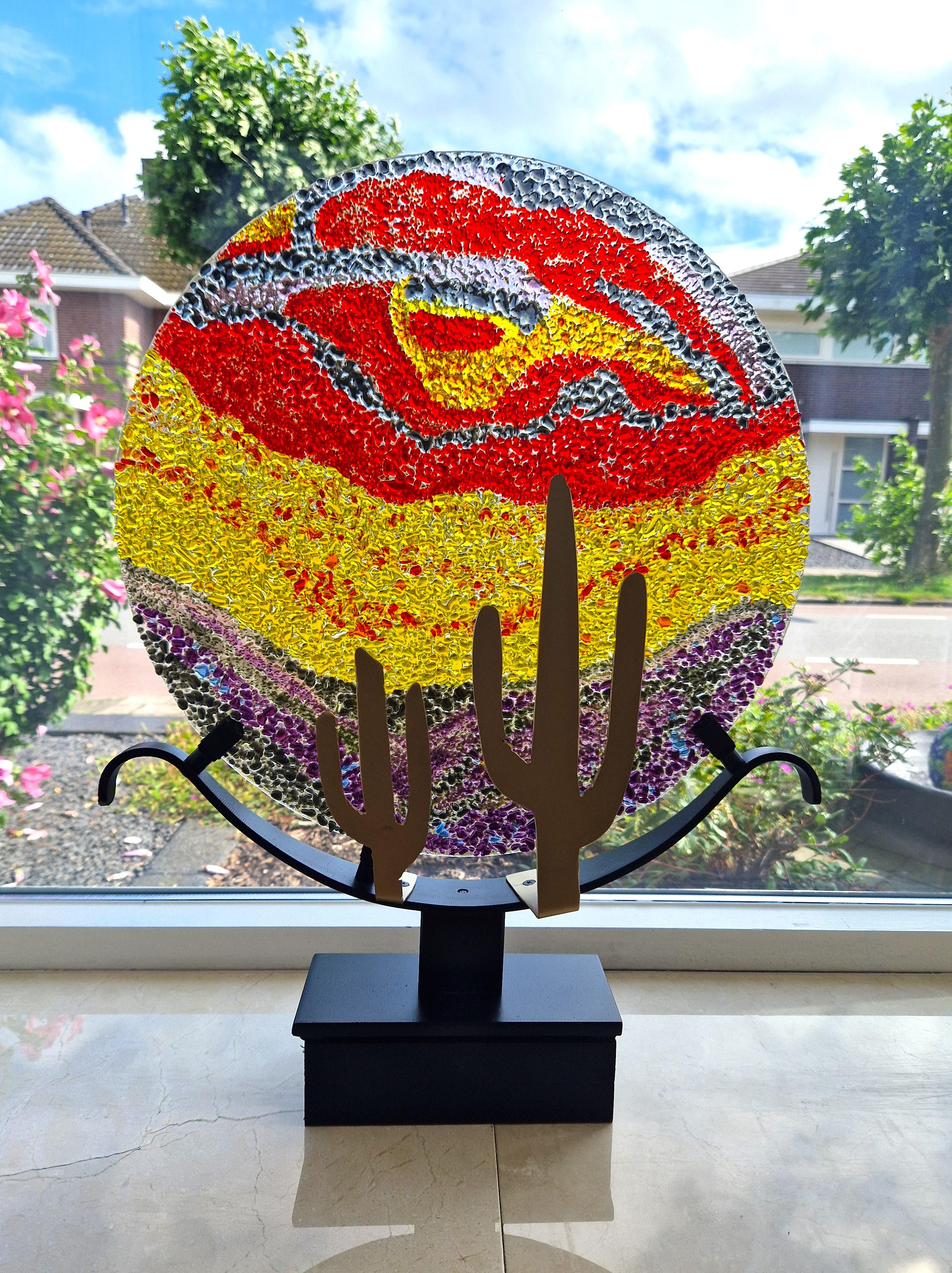 Colorful Glass Urn 