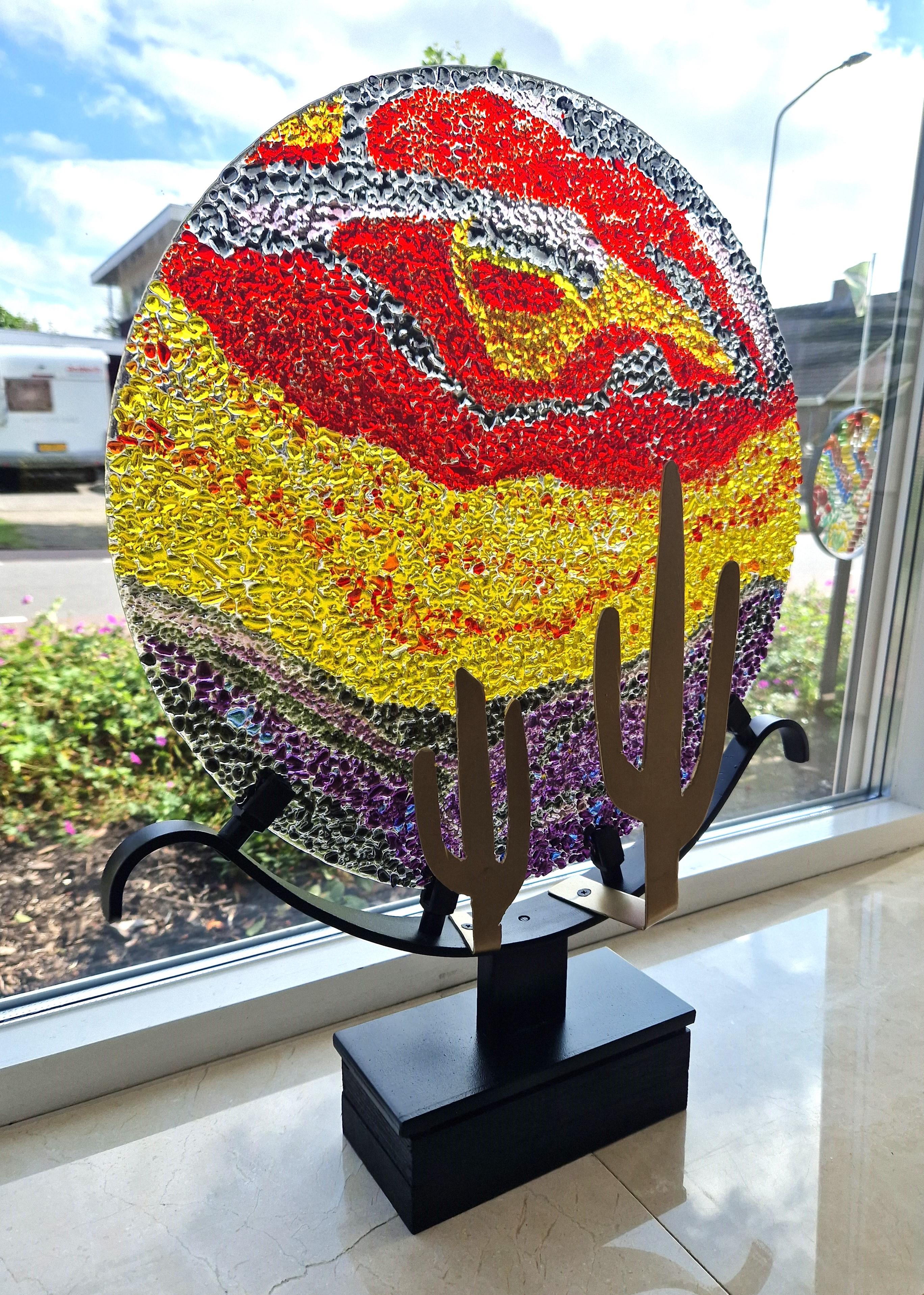 Colorful Glass Urn 