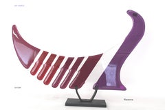 Scultura di vetro artigianale in vendita - Ravenna Purple