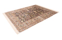 Alfombra de seda natural China - Lujoso diseño con elegantes motivos florales