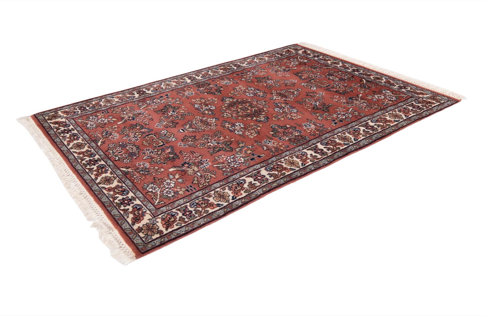 Sarugh Persian Rug – Bold Red Design with an Elegant Beige Border - Mixed Media Art by Unknown