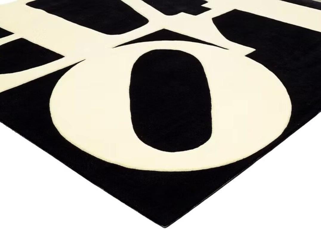 Alfombra de amor Robert Indiana grande en blanco y negro (1995) en venta 6
