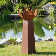 Llama para hoguera - Diámetro 55cm - Adorno moderno único para exterior - Stefan Traloc
