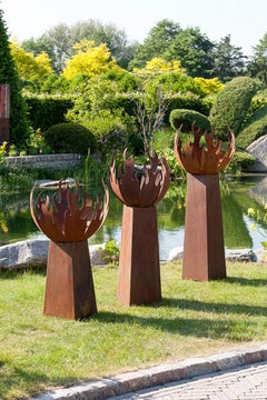 Firepit Flame - Diameter 55cm - Unique Modern Outdoor Ornament - Stefan Traloc