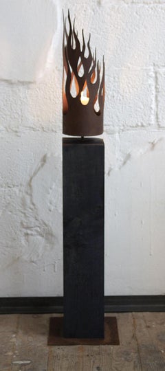 Candelabro Llamas - 115cm - Adorno Moderno Único para Exterior - Stefan Traloc