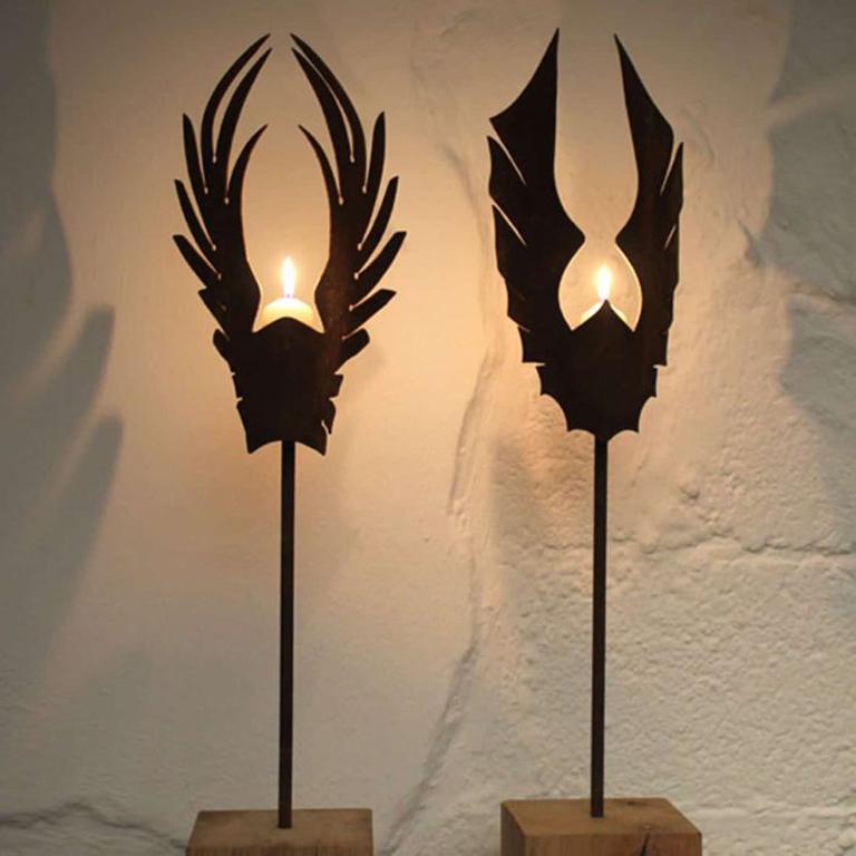Bougeoir Wing Bright, 75 cm, ornement d'extérieur moderne unique, Stefan Traloc en vente 1