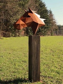 Caballo Polígono - 100cm - Adorno Moderno Único para Exterior - Stefan Traloc