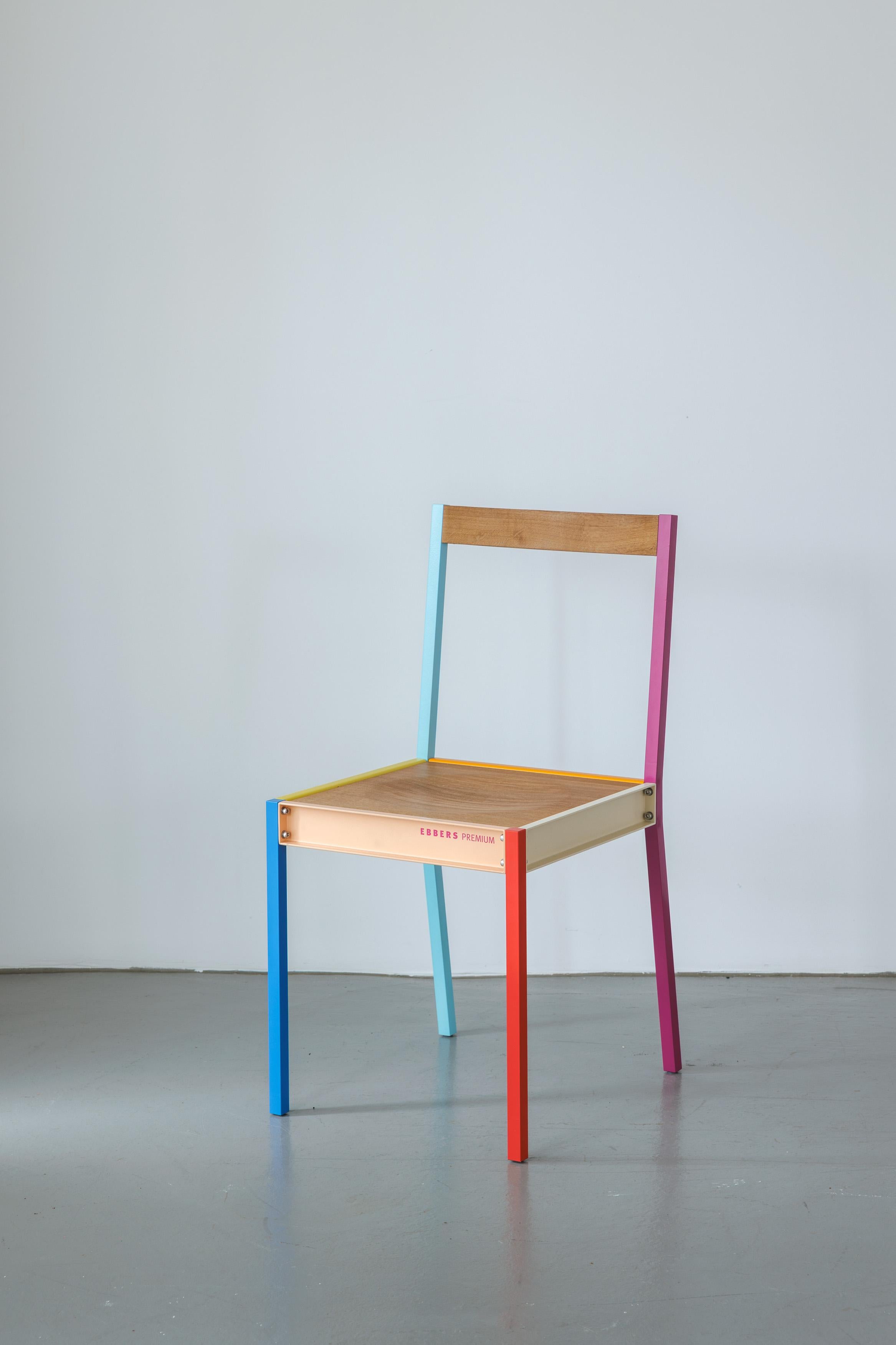 Modern Chair- Colorful, Simple, Playful - Clean, Compact Design For Sale 4