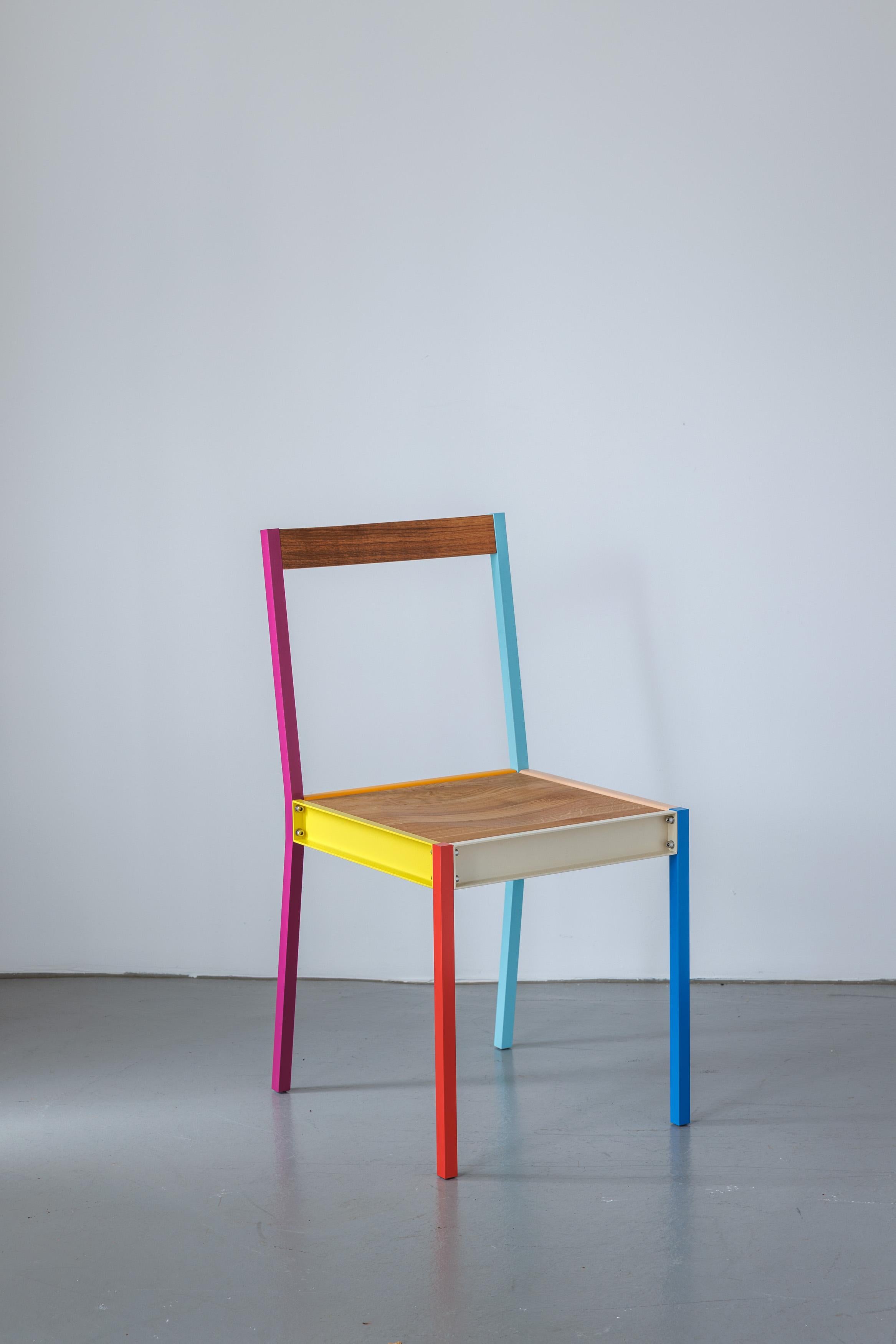 Modern Chair- Colorful, Simple, Playful - Clean, Compact Design For Sale 8