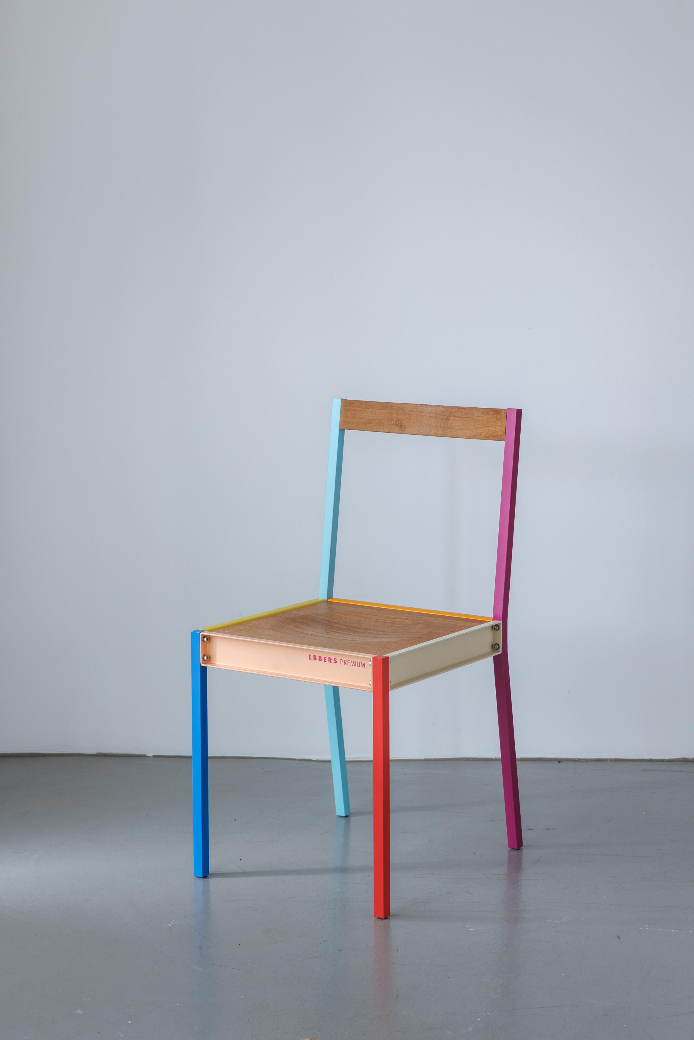 Modern Chair- Colorful, Simple, Playful - Clean, Compact Design For Sale 9