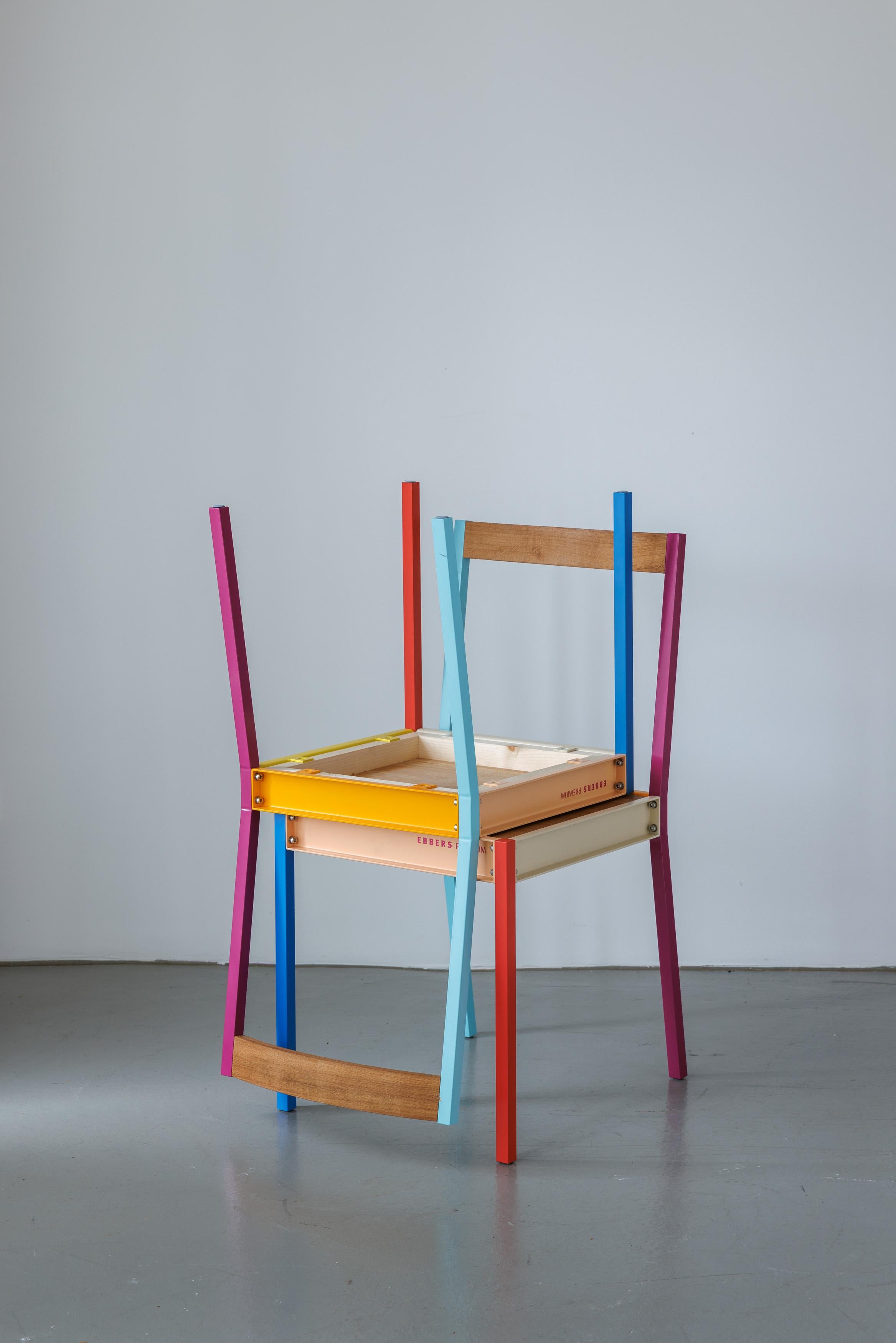 Modern Chair- Colorful, Simple, Playful - Clean, Compact Design For Sale 10