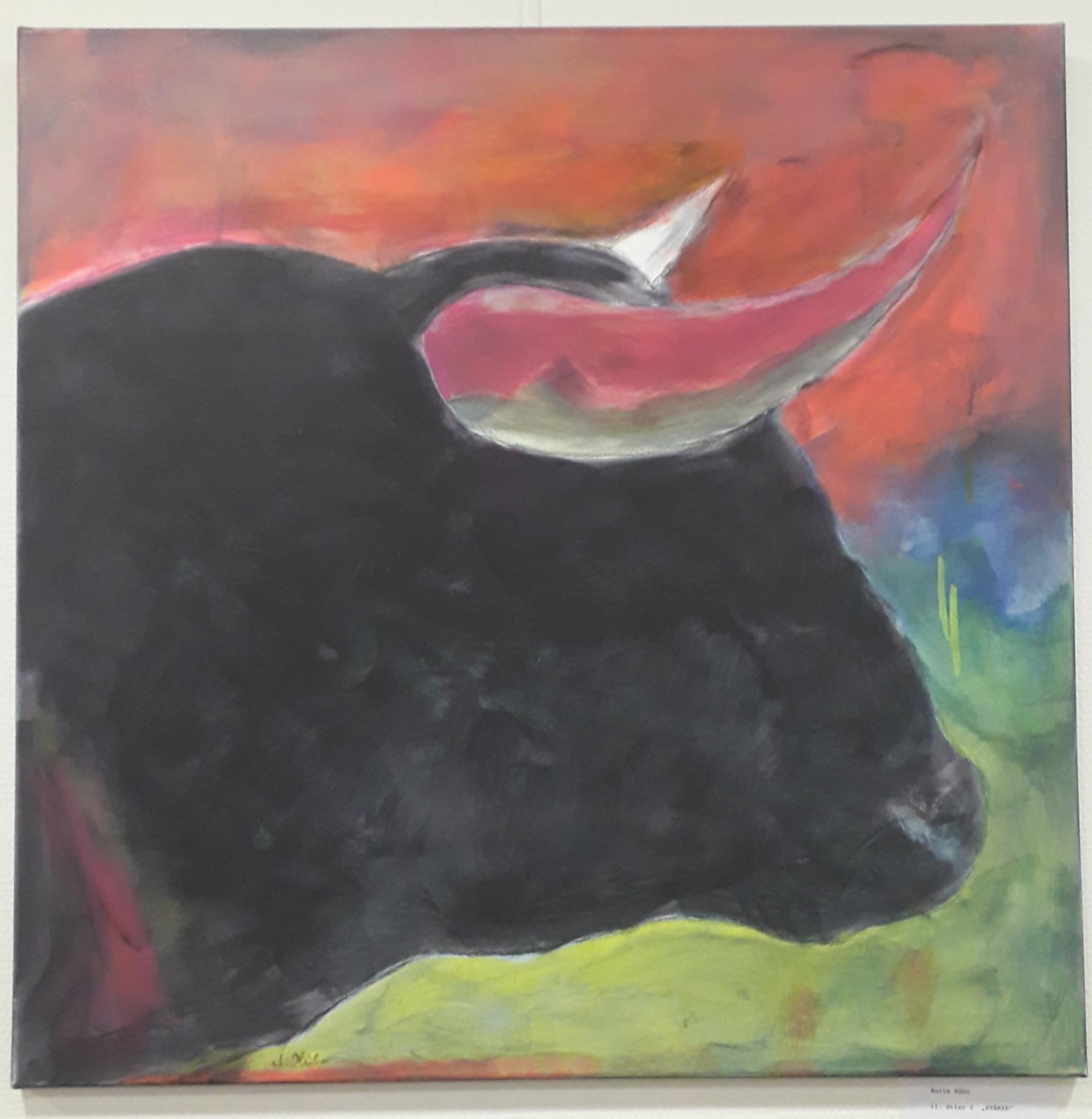 Anita Amani Dorp - "Bull I" - Unique Animal Acrylic Paint
