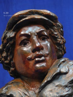 Rembrandt en bronce - "Autorretrato/Boca abierta" - Escultura grabada única