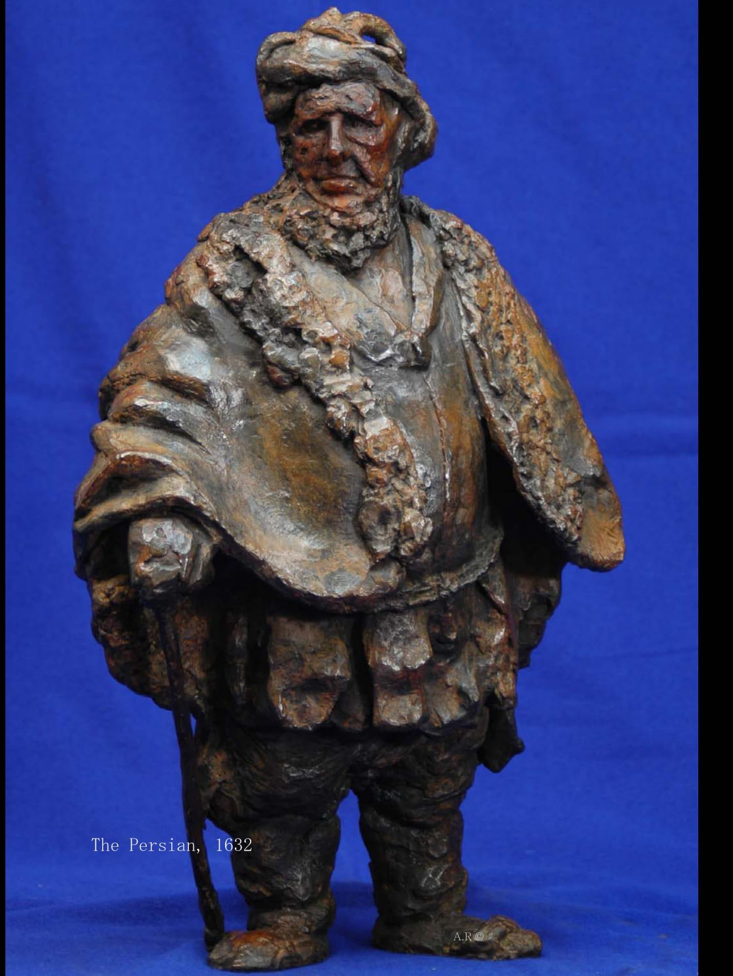 Rembrandt en bronze - "Le Persan".

Sculpture unique gravée à l'eau-forte.

Après la gravure originale de  1632.

"Painting in Bronze" est une série de bronzes, fidèles à l'esprit des gravures originales de Rembrandt.
La série a été accueillie avec