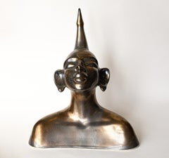 Lina Gonchar - "Lina I" - Unique Ceramic Sculpture - Coated in Gold