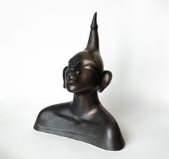 Lina Gonchar - "Lina II" - Unique Ceramic Sculpture - Coated in Brown