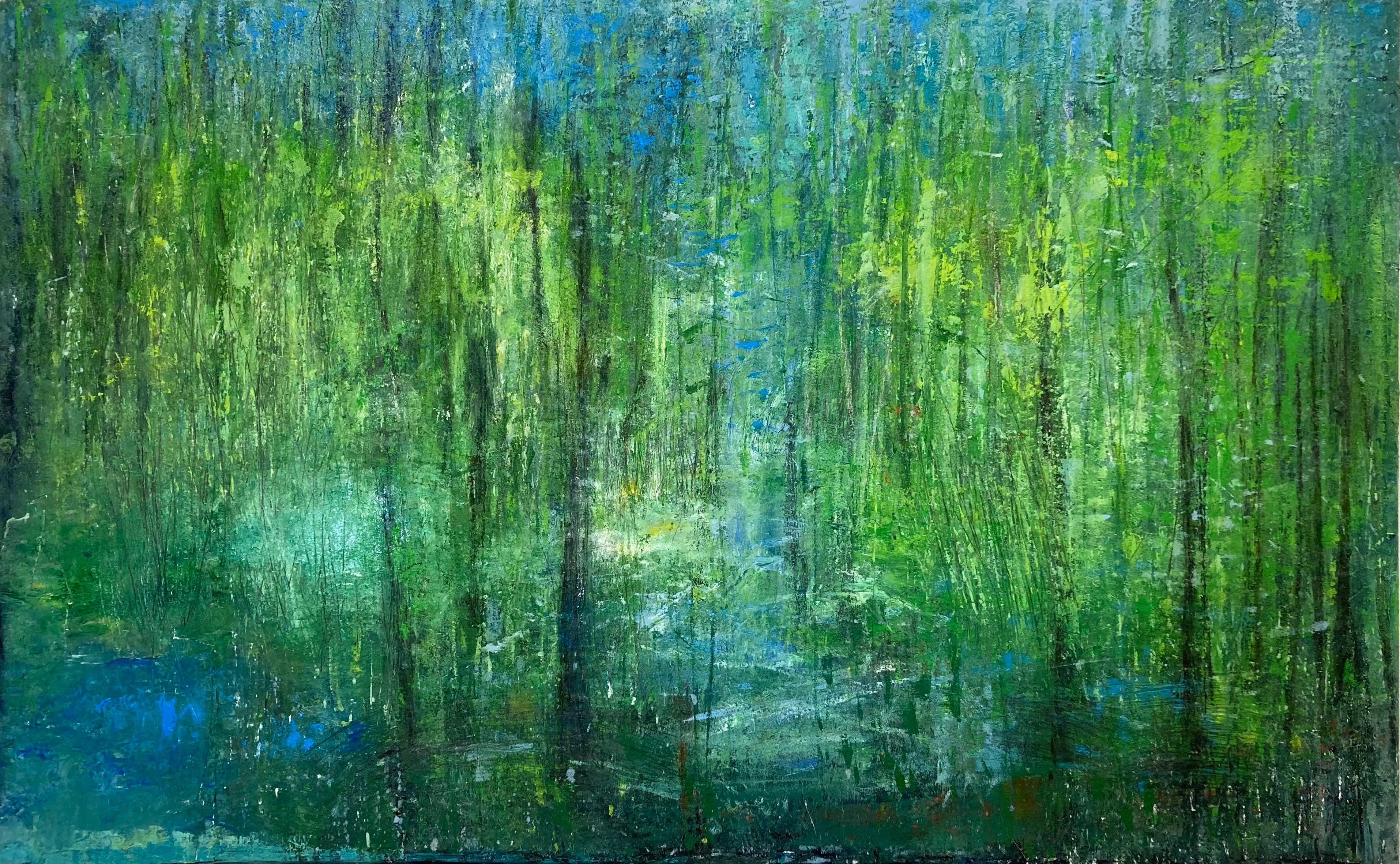 Annette Selle - "Breath" - unique original landscape oil painting on canvas